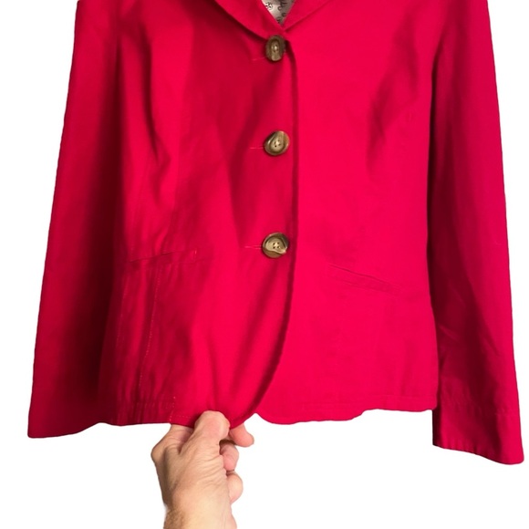 LL Bean Women's Size 16(Size 20 EU) Chino
Jacket Blazer Button Down Nautical
Red - Picture 2 of 11